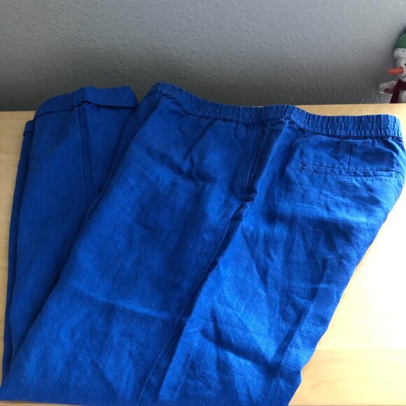 J. Jill Love Linen Relaxed Fit Rolled Cuff Pants - NEW - Picture 5 of 8
